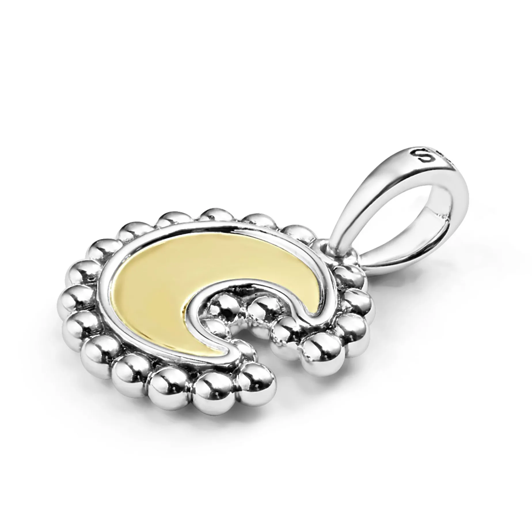 Two-Tone<LAGOS Two-Tone Crescent Charm