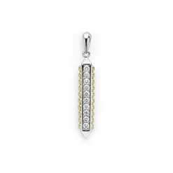 Amulets<LAGOS Two-Tone Diamond Bar Amulet