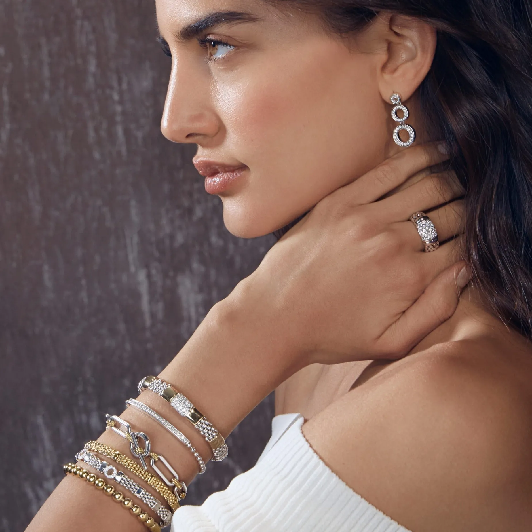 Two-Tone<LAGOS Two-Tone Diamond Bracelet | 9Mm