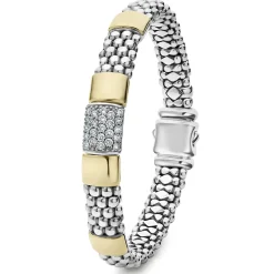 Diamonds<LAGOS Two-Tone Diamond Bracelet | 9Mm