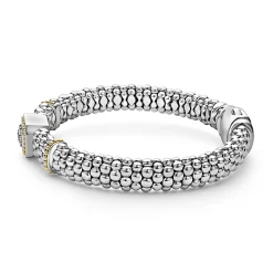 Two-Tone<LAGOS Two-Tone Diamond Caviar Bracelet | 9Mm