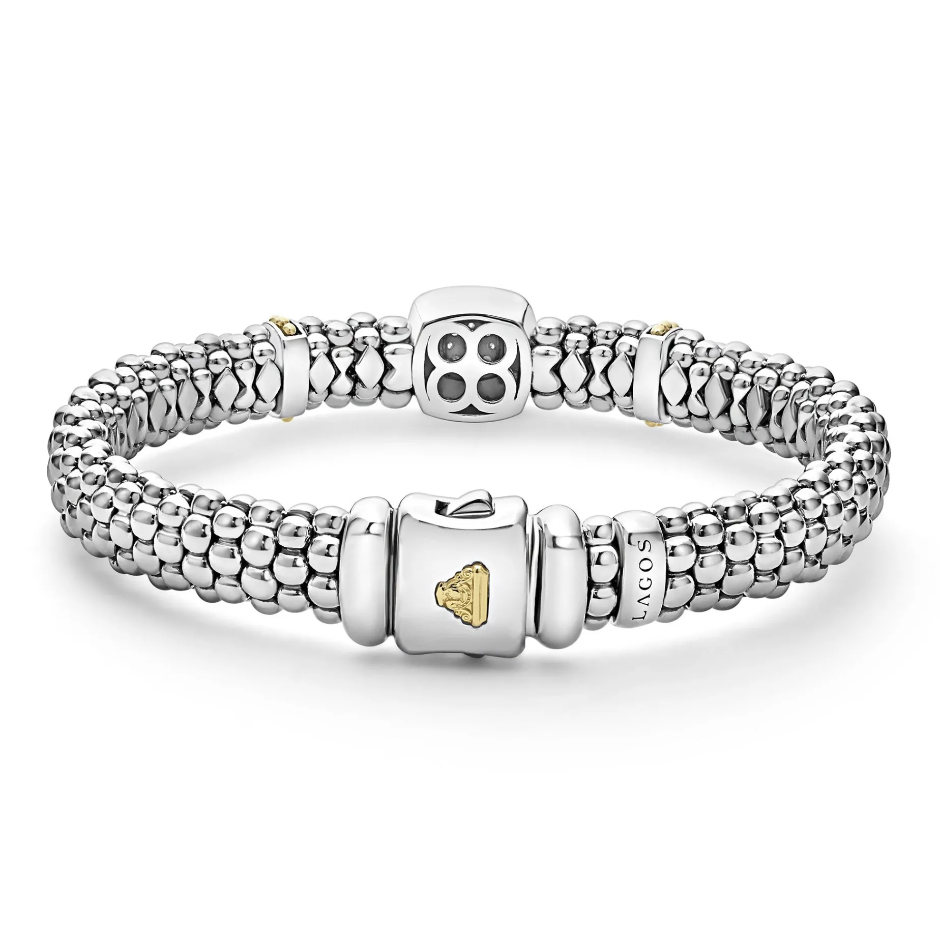 Two-Tone<LAGOS Two-Tone Diamond Caviar Bracelet | 9Mm