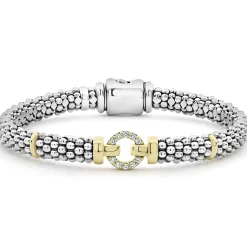 Two-Tone<LAGOS Two-Tone Diamond Circle Caviar Bracelet | 6Mm