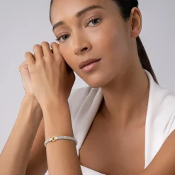 Two-Tone<LAGOS Two-Tone Diamond Circle Caviar Bracelet | 6Mm