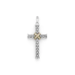 Amulets<LAGOS Two-Tone Diamond Cross Amulet