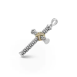 Amulets<LAGOS Two-Tone Diamond Cross Amulet