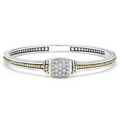 Two-Tone<LAGOS Two-Tone Diamond Cuff Bracelet