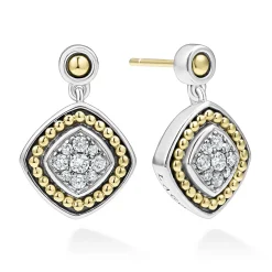 Diamonds<LAGOS Two-Tone Diamond Drop Earrings