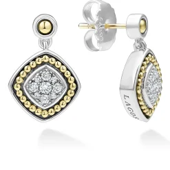 Diamonds<LAGOS Two-Tone Diamond Drop Earrings