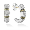 Two-Tone<LAGOS Two-Tone Diamond Hoop Earrings