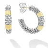Two-Tone<LAGOS Two-Tone Diamond Hoop Earrings