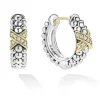 Two-Tone<LAGOS Two-Tone Diamond Huggie Earrings