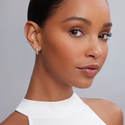 Two-Tone<LAGOS Two-Tone Diamond Huggie Earrings