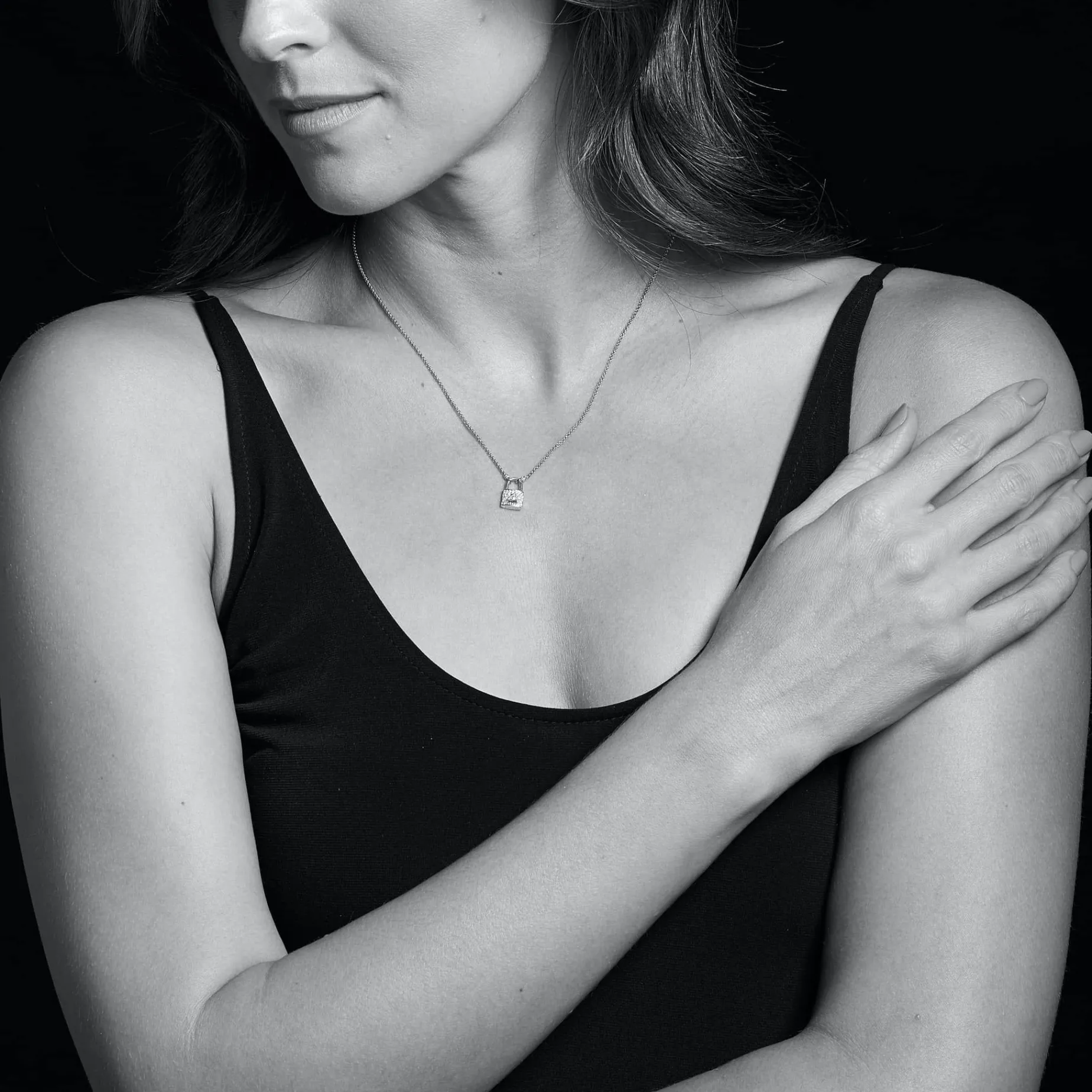 Diamonds<LAGOS Two-Tone Diamond Lock Necklace