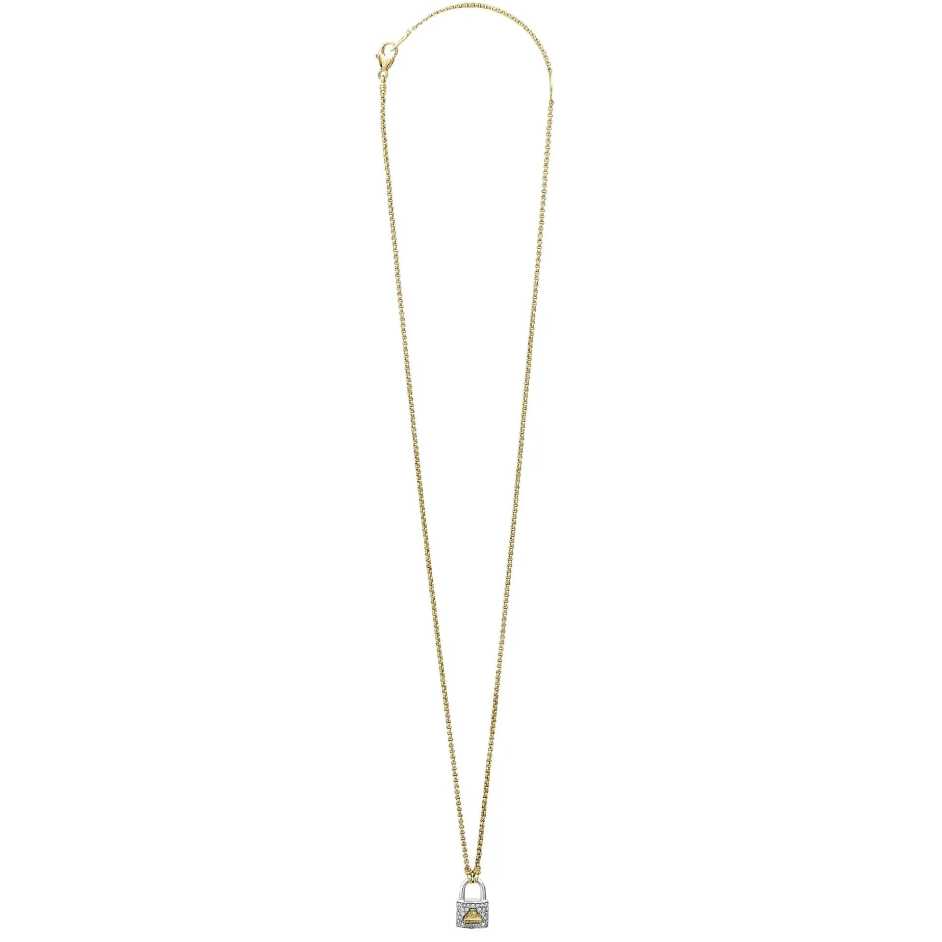 Diamonds<LAGOS Two-Tone Diamond Lock Necklace