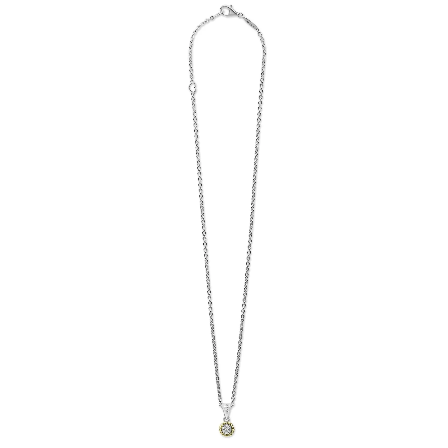 Pendant Necklaces<LAGOS Two-Tone Diamond Pendant Necklace