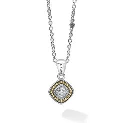 Two-Tone<LAGOS Two-Tone Diamond Pendant Necklace
