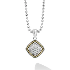 Two-Tone<LAGOS Two-Tone Diamond Pendant Necklace