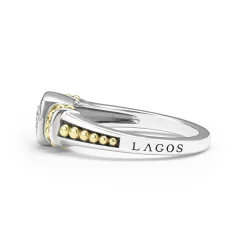 Caviar Rings<LAGOS Two-Tone Diamond Ring