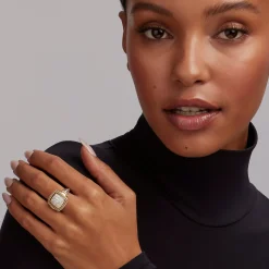 Two-Tone<LAGOS Two-Tone Diamond Square Ring