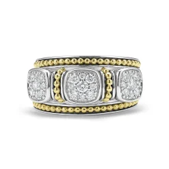 Two-Tone<LAGOS Two-Tone Diamond Stacking Rings