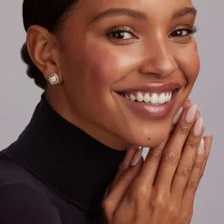 Two-Tone<LAGOS Two-Tone Diamond Stud Earrings