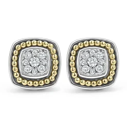 Two-Tone<LAGOS Two-Tone Diamond Stud Earrings