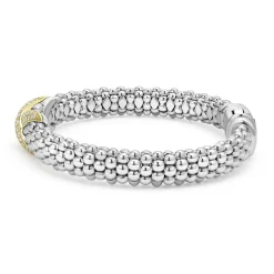 Diamonds<LAGOS Two-Tone Diamond X Caviar Bracelet | 9Mm