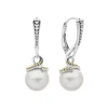 Pearl<LAGOS Two-Tone Drop Pearl Earrings
