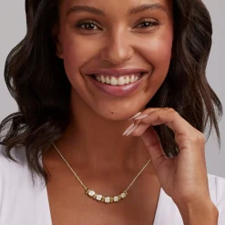 Two-Tone<LAGOS Two-Tone Five Station Diamond Necklace