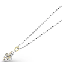 Two-Tone<LAGOS Two-Tone Fleur De Lis Diamond Pendant Necklace