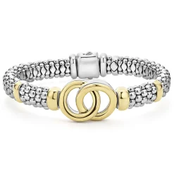 Two-Tone<LAGOS Two-Tone Interlocking Caviar Bracelet | 9Mm