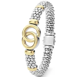 Two-Tone<LAGOS Two-Tone Interlocking Caviar Bracelet | 9Mm