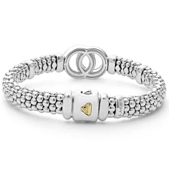 Two-Tone<LAGOS Two-Tone Interlocking Caviar Bracelet | 9Mm