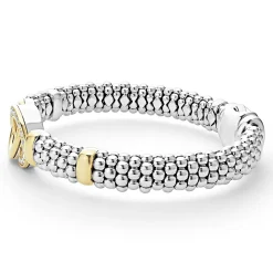 Diamonds<LAGOS Two-Tone Interlocking Diamond Caviar Bracelet | 9Mm