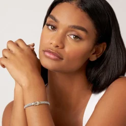 Diamonds<LAGOS Two-Tone Knot Caviar Diamond Bracelet | 6Mm