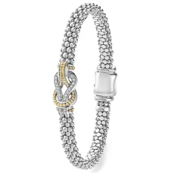 Diamonds<LAGOS Two-Tone Knot Caviar Diamond Bracelet | 6Mm