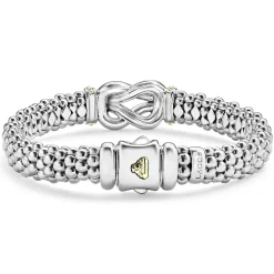 Two-Tone<LAGOS Two-Tone Knot Caviar Diamond Bracelet | 9Mm