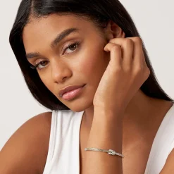 Diamonds<LAGOS Two-Tone Knot Diamond Cuff Bracelet