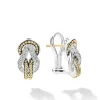 Diamonds<LAGOS Two-Tone Knot Diamond Huggie Earrings