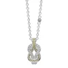 Two-Tone<LAGOS Two-Tone Knot Diamond Pendant Necklace