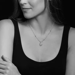 Two-Tone<LAGOS Two-Tone Knot Diamond Pendant Necklace