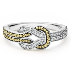 Two-Tone<LAGOS Two-Tone Knot Diamond Ring