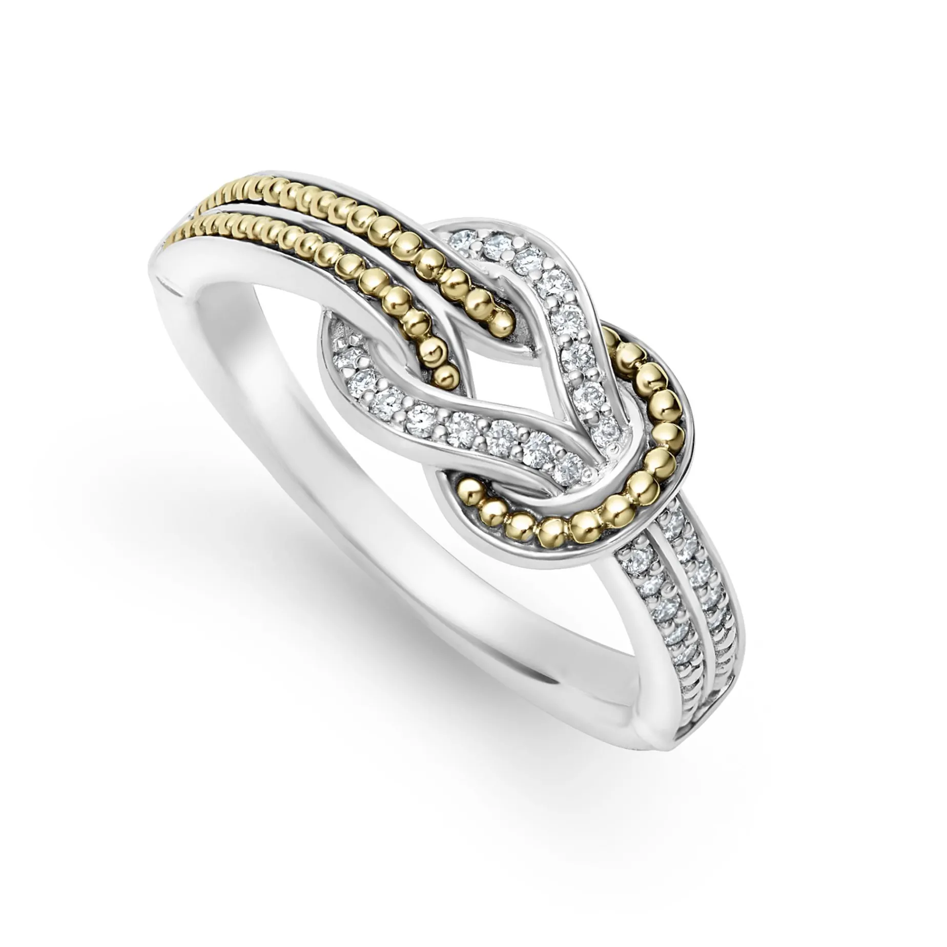 Diamonds<LAGOS Two-Tone Knot Diamond Ring