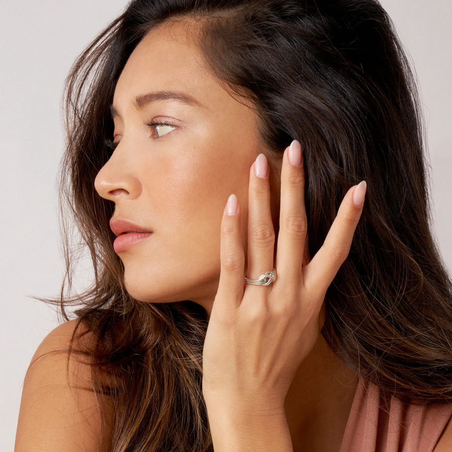 Diamonds<LAGOS Two-Tone Knot Diamond Ring