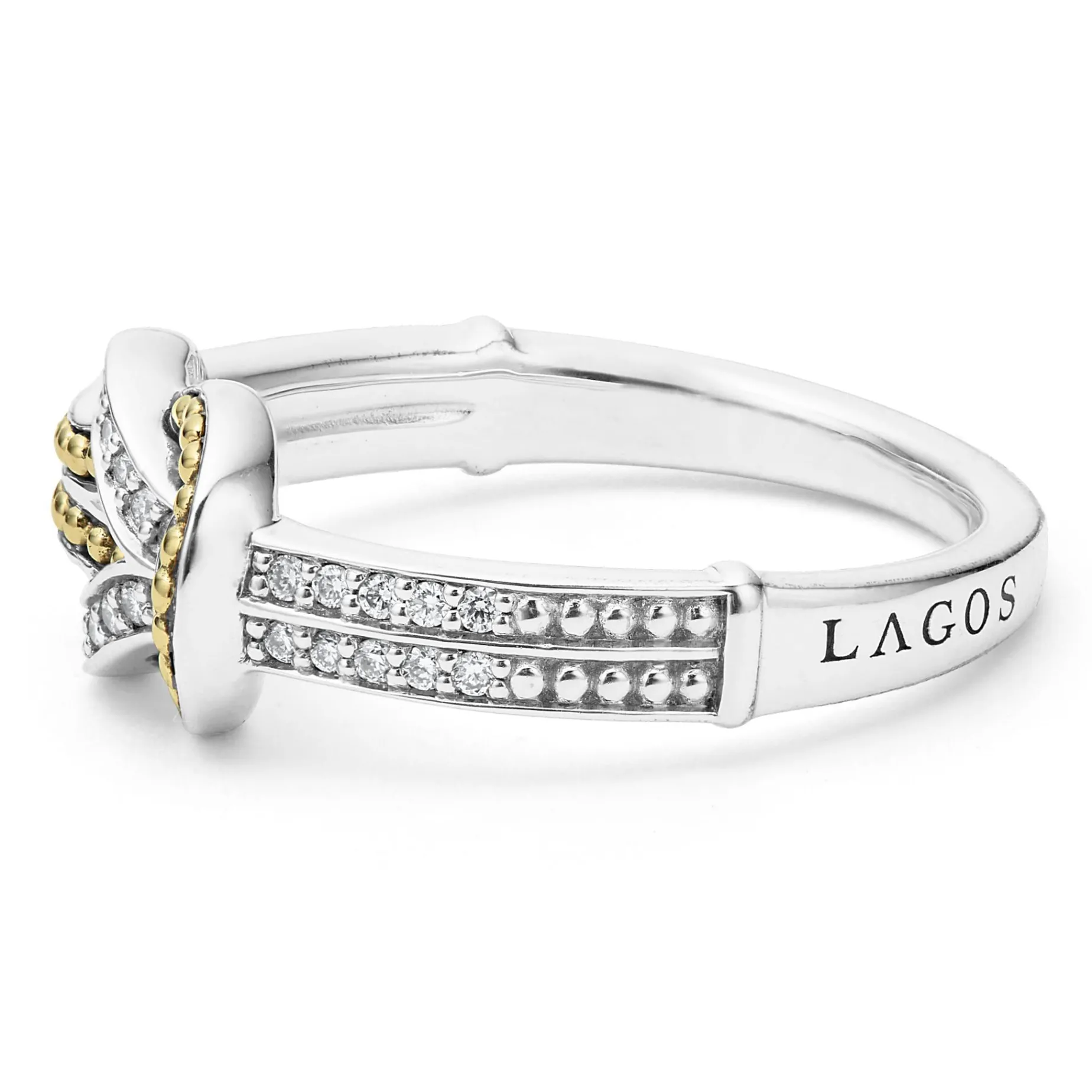 Diamonds<LAGOS Two-Tone Knot Diamond Ring