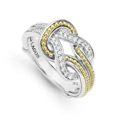Two-Tone<LAGOS Two-Tone Knot Diamond Ring
