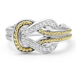 Two-Tone<LAGOS Two-Tone Knot Diamond Ring