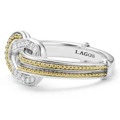 Two-Tone<LAGOS Two-Tone Knot Diamond Ring