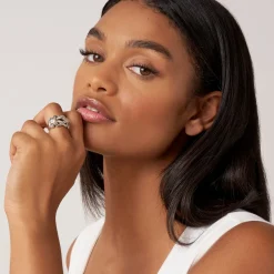 Two-Tone<LAGOS Two-Tone Knot Diamond Statement Ring